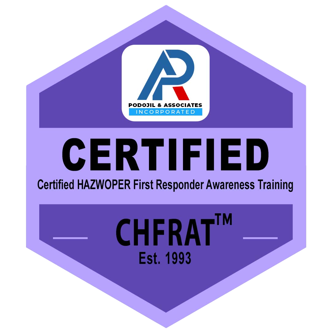 Certified HAZWOPER First Responder Awareness Training (CHFRAT) Badge